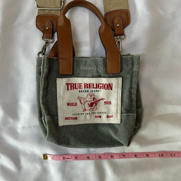True Religion Women”s Mini Denim Crossbody Bag - Picture 5 of 9